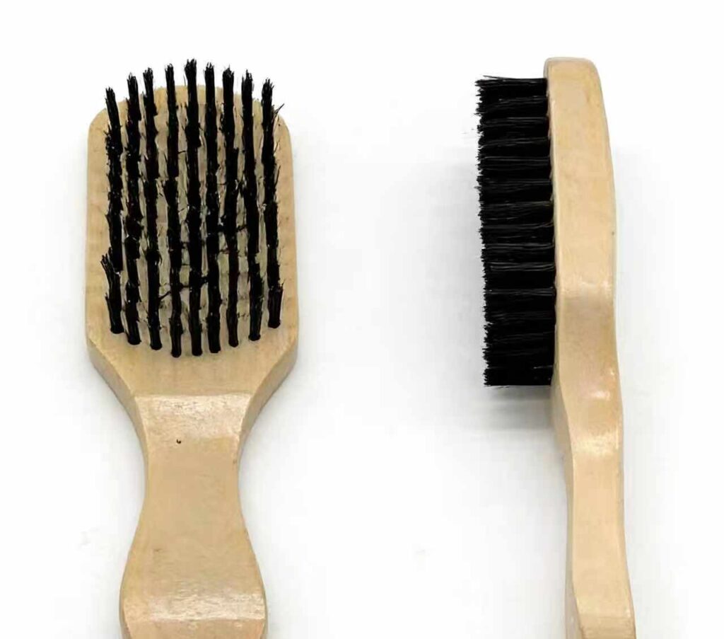 Wooden handle brush